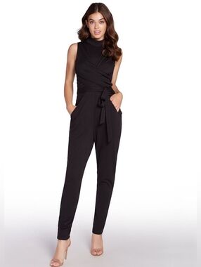 Kalani Hilliker for Alyce Paris Sleeveless Mock Neck Jumpsuit Size Large